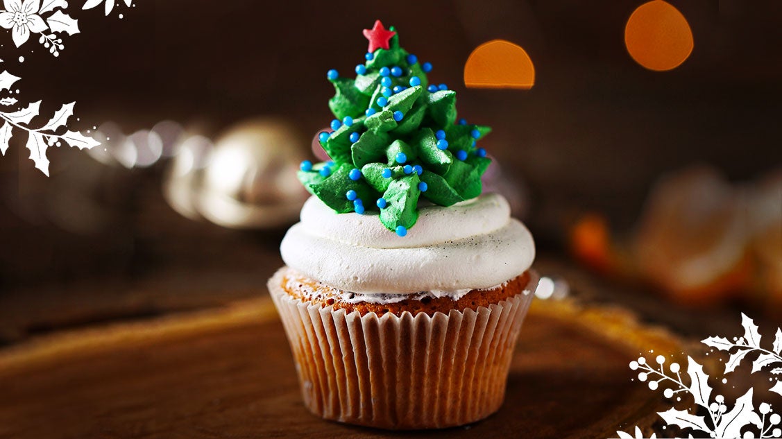 Increíbles Cupcakes de vainilla Navideños