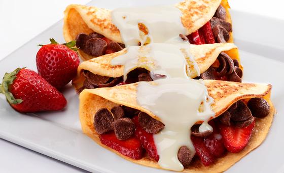 Panqueques fáciles de avena y fresas