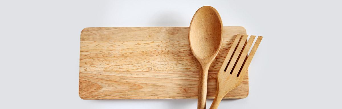 Utensilios de cocina de madera.