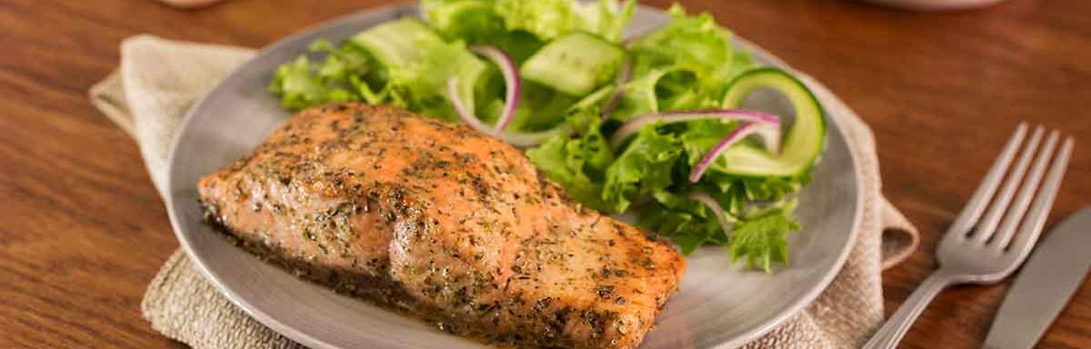 Salmón con orégano.