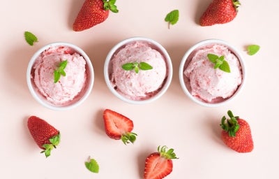helado de frutilla