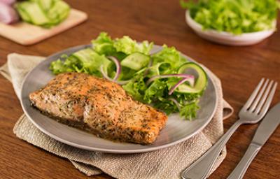 Salmón con orégano.