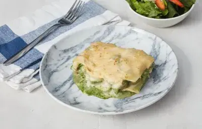 Lasaña de vegetales y pollo Lasaña de vegetales y pollo