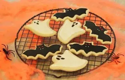 Galletas de fantasma y murciélagos