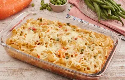 Pastel de fideo con verduras Pastel de fideo con verduras