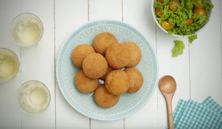 Bombas de papa al horno