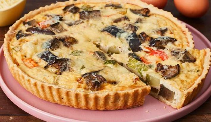 Quiche de Zucchini, Berenjena y Pimiento