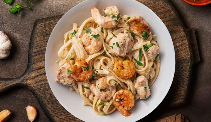 Fettuccine camarones